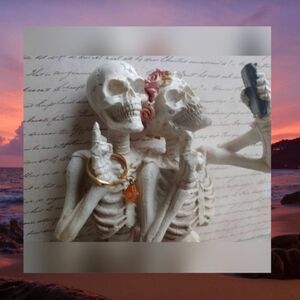 Vintage Gold Tone Dangle Stone Adjustable Bohemian Spiritual Ring